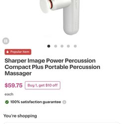Sharper Image Power Percussion Compact Plus Portable Massager