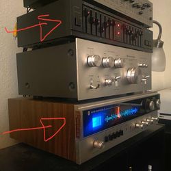 Vintage SHERWOOD S-7225B stereo Receiver + Equalizer + Speakers