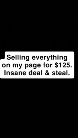 Everything goes for $125
