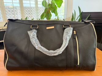Luhxe Black Vegan Leather Duffle Bag