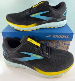 NEW Brooks Men's Ghost 16 Run & Walk - Black/Forged Iron/Blue