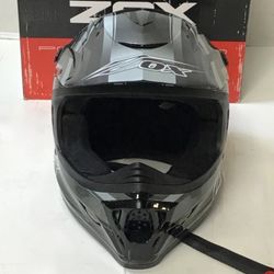 Zox Rush JR Youth Full-Face Helmet – Y/M – Black/Silver Graphic