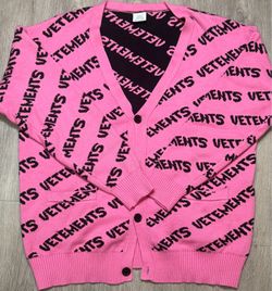 💥 VETEMENTS  Killacam Cardigan Sweater Basically  New Size XL   Luxury Street Wear