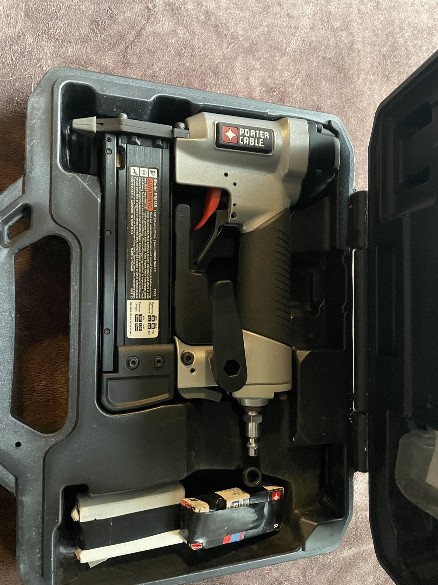 Porter Cable 23 Gauge Nail Gun With Two Nail Boxes 