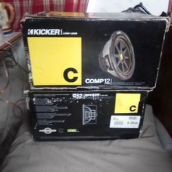 2 Each Brand New Kicker Comp 12  4 Ohms