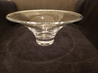 Hand blown art glass crystal bowl