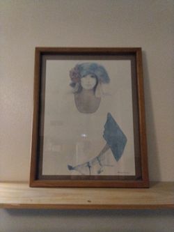 Framed Vintage Woman Portrait Print
