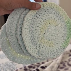 Handmade Crochet Coasters X4 