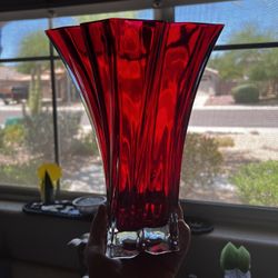 Red Flower Vase