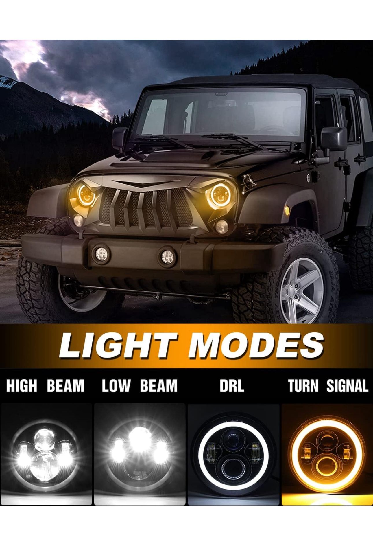 Round Halo Angel Eyes For Jeep