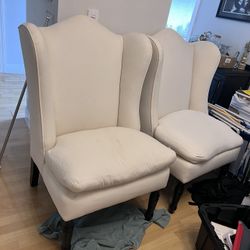 2 Off White Chairs 