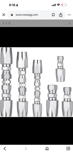 3Pcs Hydraulic Hose Field Repair Kit, 1/4", 3/8", 1/2" Inner Diameter and 6Pcs Small Repair Parts, Reusable, 08 (R2) 2-Wire Reusable Hydraulic Repair 