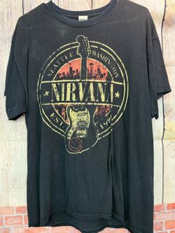 Nirvana Black Short Sleeve Graphic T-Shirt XL