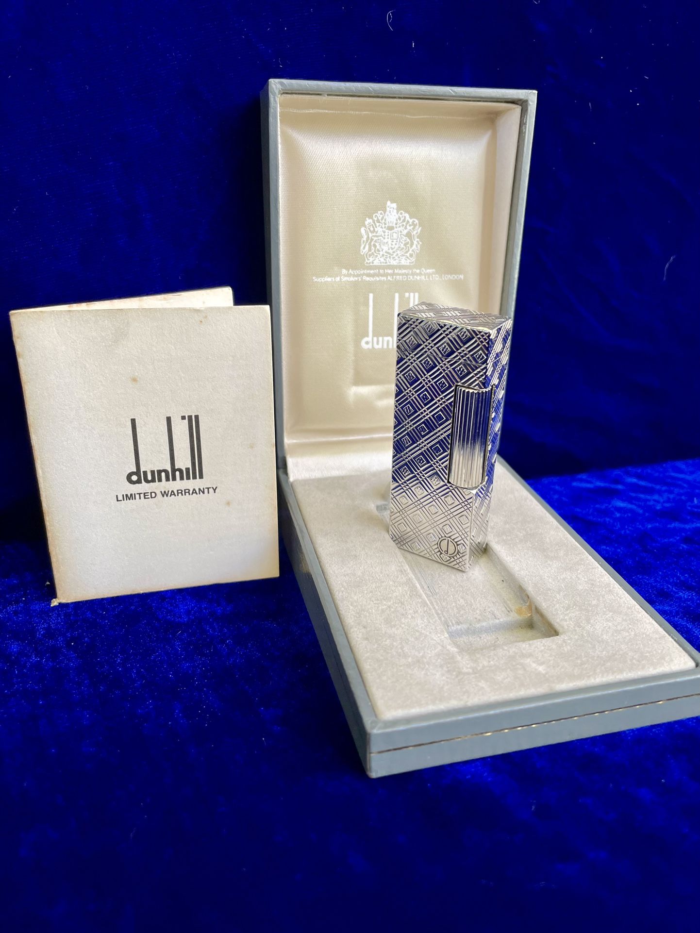 Super Rare Silver Diamond Dunhill Lighter 99.9% New Condition Works 1 Year Warranty