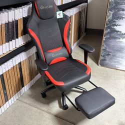 Gaming Chair with Footrest and Massage – New in Box – Red or Yellow – Pickup Only