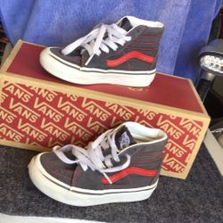 Kids Vans SK8-hi -top Skateboard Shoes Size 10.5