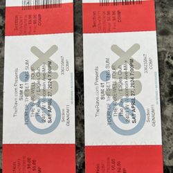 Sum 41 Pair of Tickets $50 Each OBO