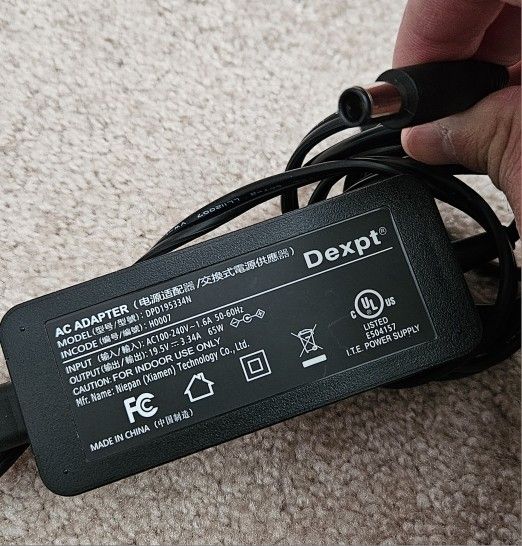 Dell Laptop Charger 65W watt AC Power Adapter(Power Supply) 19.5V 3.34A