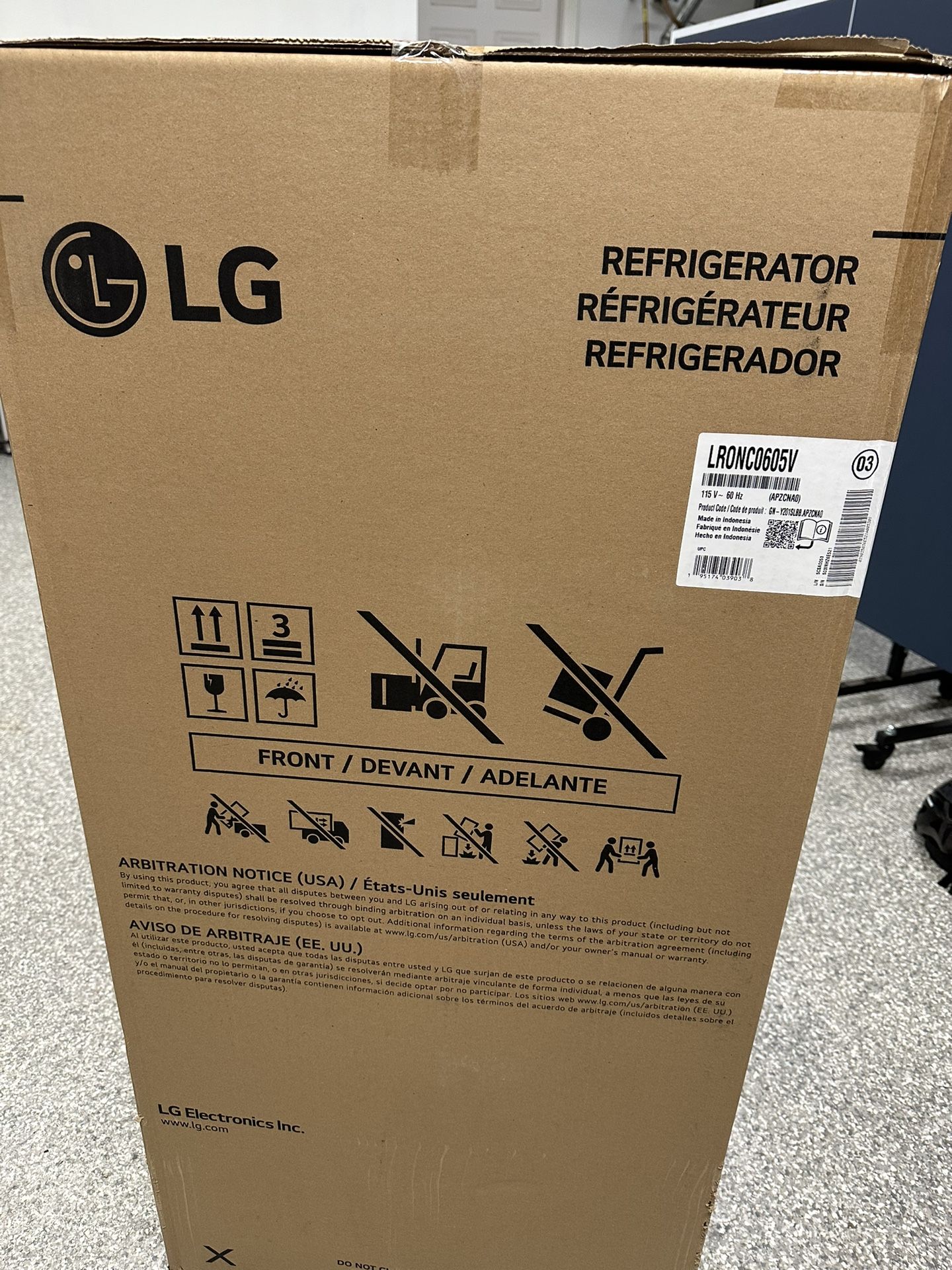 LG Refrigerator Single Door 6 Cu Ft