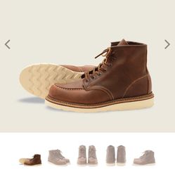 SIZE 7 RED WING WATERPROOF LEATHER SOFT TOE BOOTS BRAND NEW 