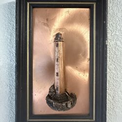 VINTAGE COPPERAMA 3D LIGHTHOUSE WALL SCULPTURE