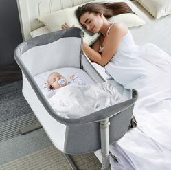 Baby Bassinet Bedside Sleeper, Easy to Assemble Bassinets for Baby/Infants, Height Adjustable Bedside Bassinet for Newborn Baby  Product Dimensions 31