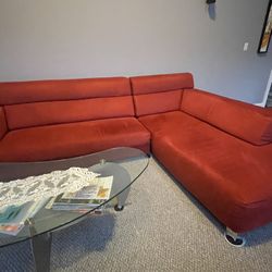 Corner L-Shaped Sofa With Pull Out Bed-Good Condition 