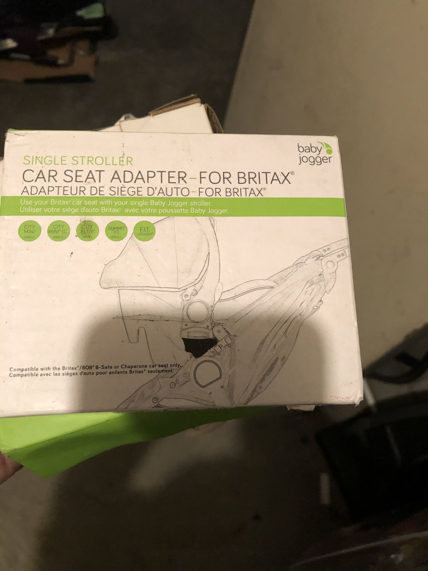 Baby jogger car seat adapter for britax single stroller