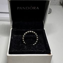 BEAUTIFUL AUTHENTIC PANDORA PURE SILVER RING SIZE 7 