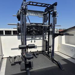 Half Rack Functional Trainer w/Smith Machine | Gym Equipment | Squat Rack