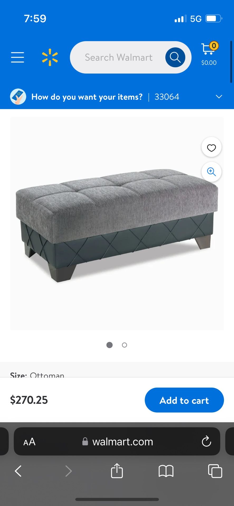 Storage Ottoman Bench
