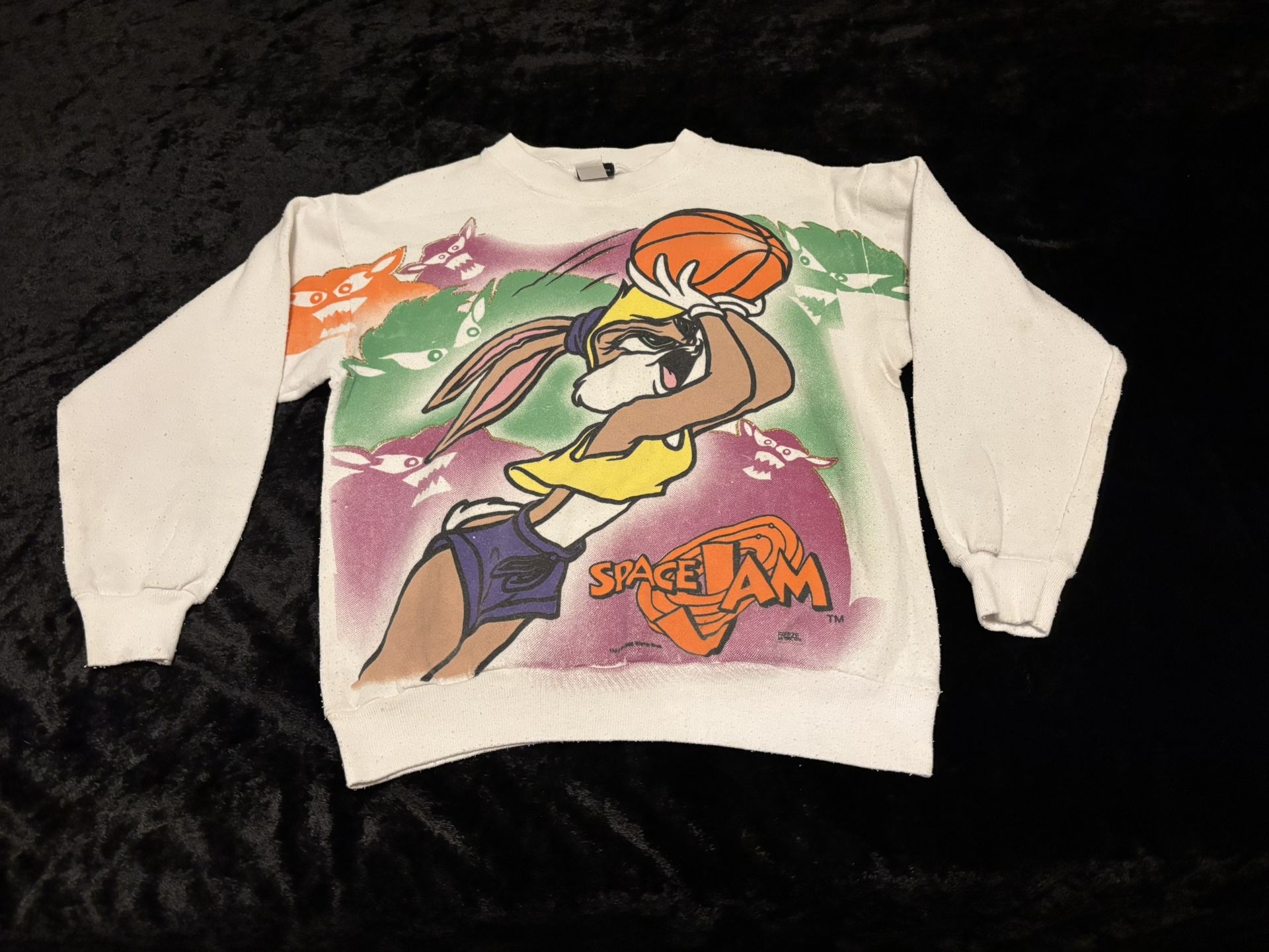 Kids Boys Vintage 1996 Looney Tunes Space Jam Lola Bunny Crewneck Sweater