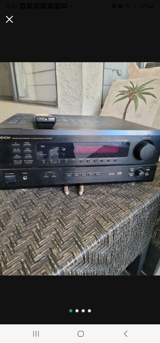 7 channel Dennon receiver with manuel and remote fairly New