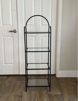 Black Metal Stand (glass shelves)