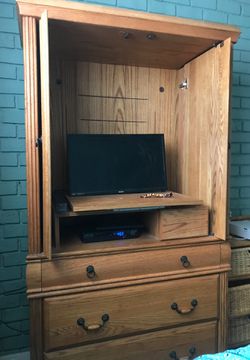 Wooden Armoire/tv stand/dresser