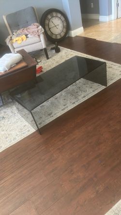 Glass coffee table