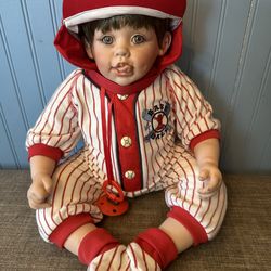 Baseball Porcelain Doll