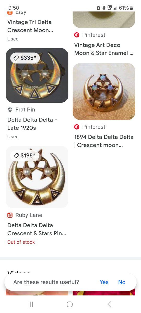 1920s Delta Delta Delta Flat Pin