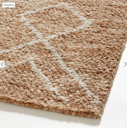 Rug Crate &Barrel Algiers Wool Hand-Knotted Sand Brown_ 10'x14'