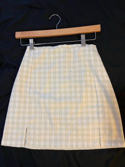 Brandy Melville Plaid Skirt in Green and Cream