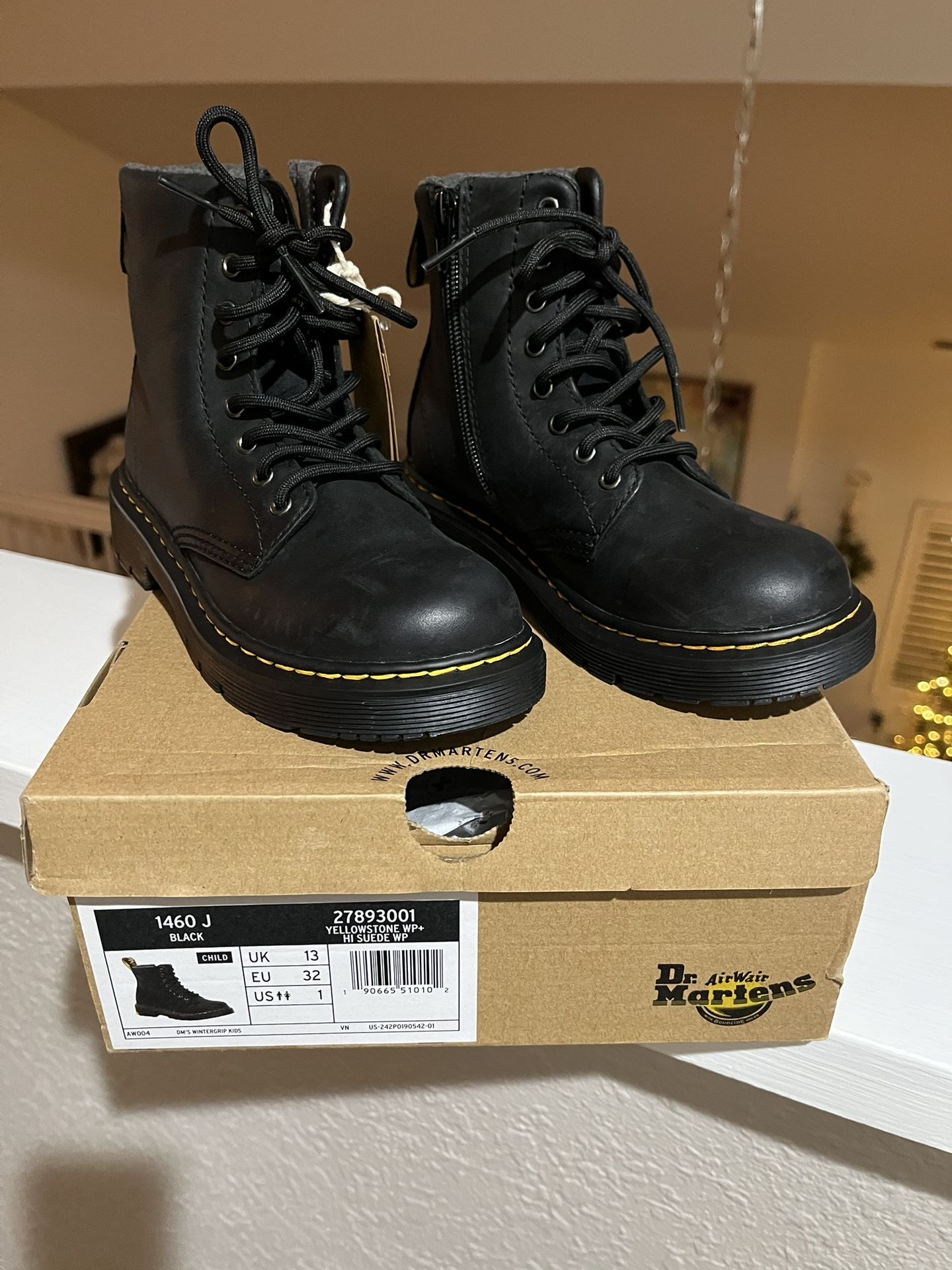 Doc Martens Boys Boots Size 1 Black