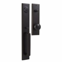 Weslock 6691/6204-1-1 Oiled Rubbed Bronze Belmont Single Cylinder Interconnect Handle With Impressa Knob 