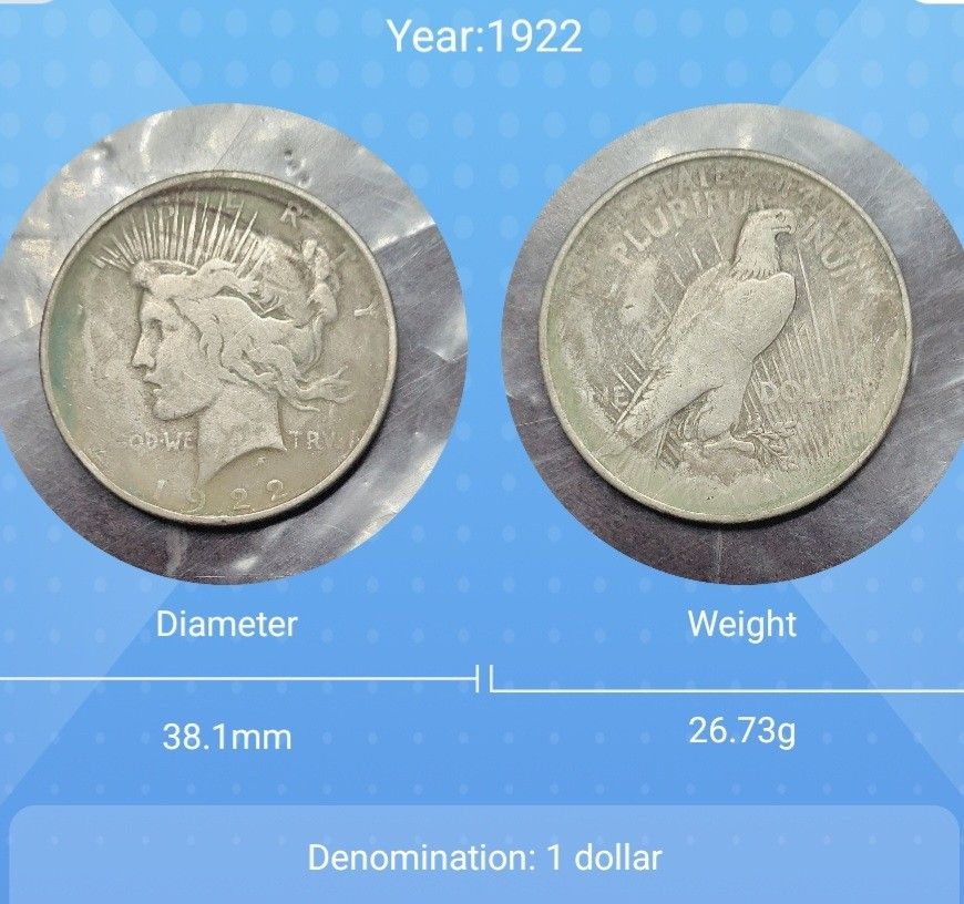 OLD DOLLAR COIN 1922 FAST SHIPPING