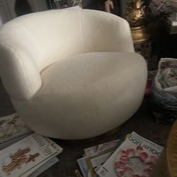Upholstered Swivel Barrel Chair