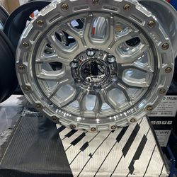 FUEL OFF-ROAD 17x9 6x139 offset 20mm SLV-MACHINED $275 each