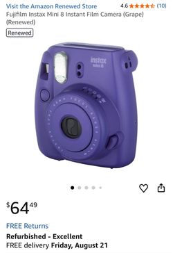 Fujifilm Instax Mini 8 Instant Film Camera (Grape)