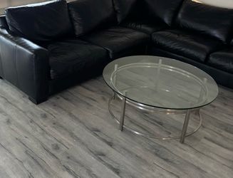 Modern glass coffee table