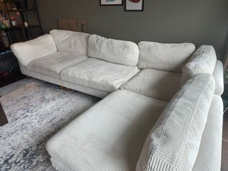 Wade Logan 178 in Modular Corner Sectional - Cream Corduroy