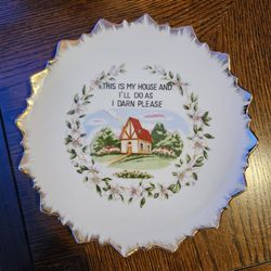Porcelain Plate This Is My House