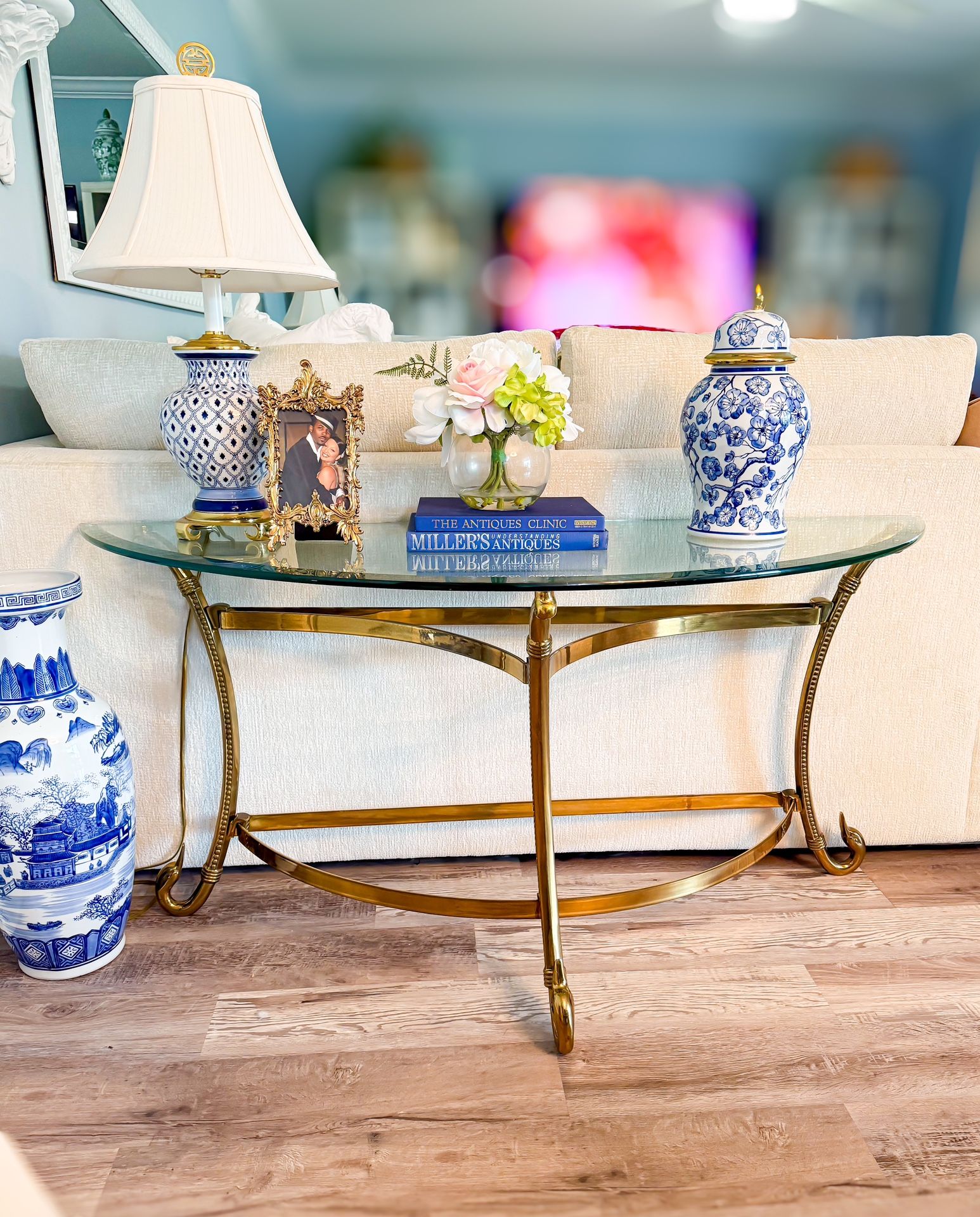 Vintage Brass Swan Table